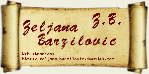 Željana Barzilović vizit kartica
